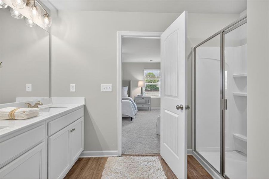 Furnished interior view inside a new home in The Reserve At Clock Tower, Douglasville (Image 23).