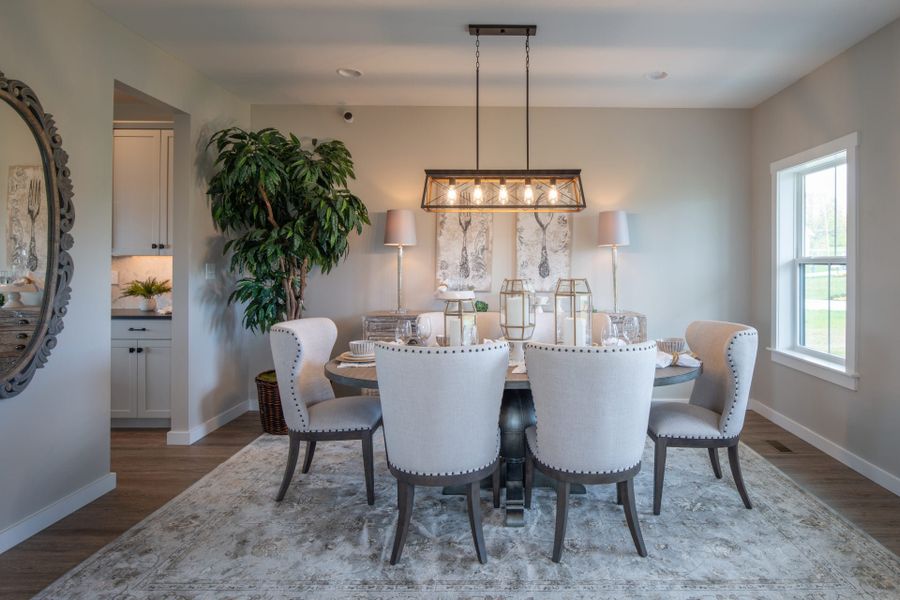 Representative furnished interior of a home built from the Addison by Keystone Custom Homes in Mayes Hall, Davidson (Image 6).
