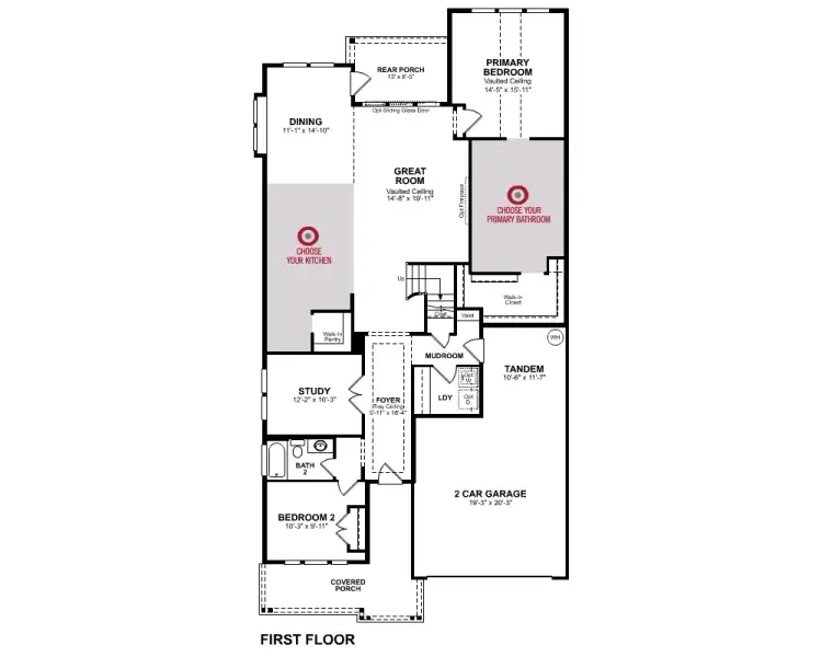 2D floor plan layout of this home in Austin Point, Richmond, TX (Image 2).