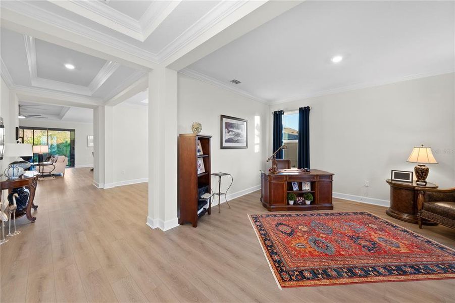 Furnished interior view inside a new home in Esplanade at Wiregrass Ranch, Wesley Chapel (Image 8).