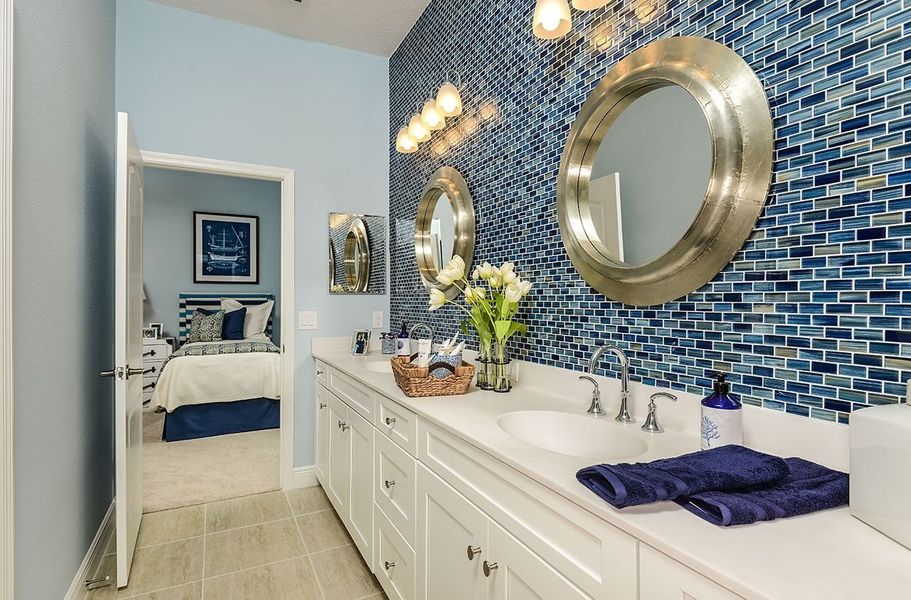 Furnished interior view inside a new home in Boca Royale Golf & Country Club at Wellen Park, Englewood (Image 8).