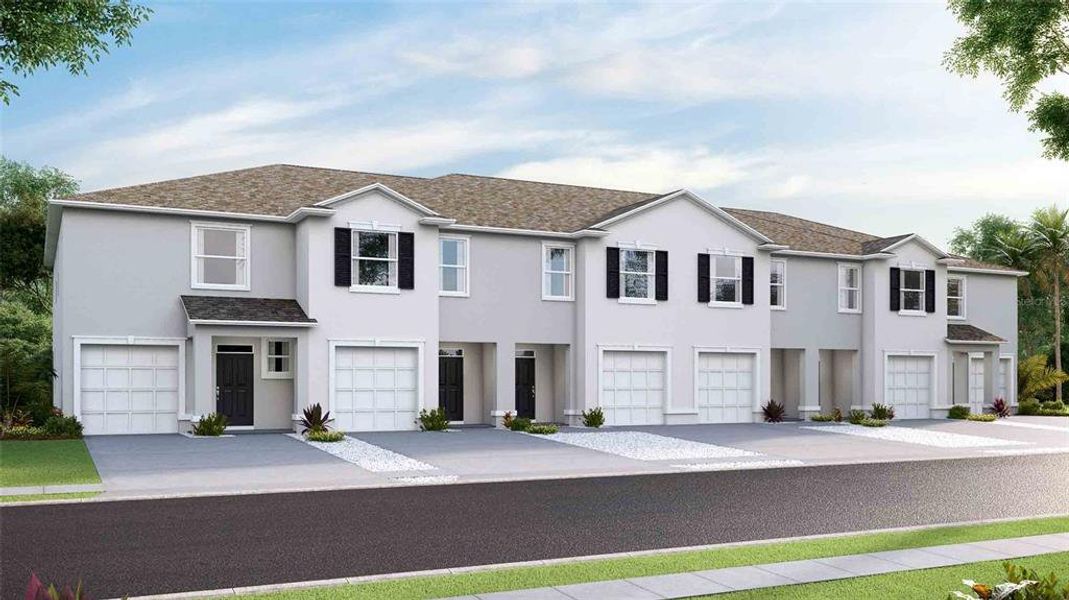 Front exterior of a new home in Meadow Ridge at Epperson, Wesley Chapel, FL, highlighting curb appeal (Image 23).