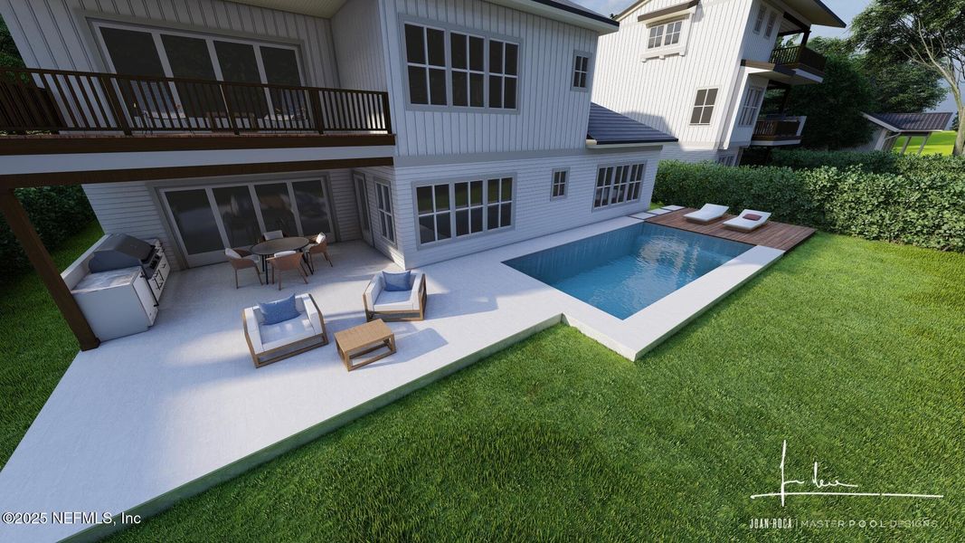 Exterior details and patio area of a home in , Atlantic Beach (Image 2).