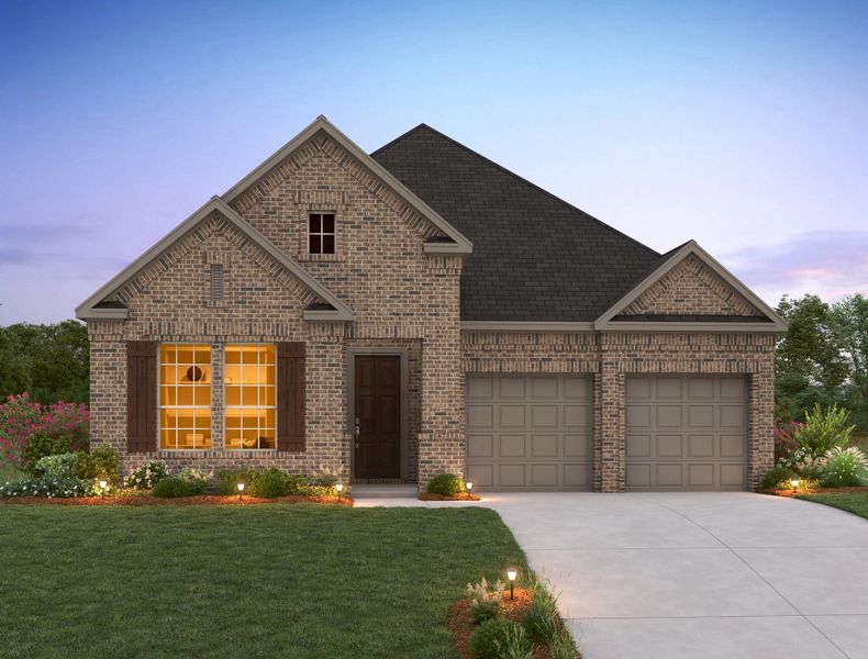 Representative exterior photo of a completed home built from the Sawgrass by Ashton Woods in Berry Creek Highlands, Georgetown, TX (Image 27).