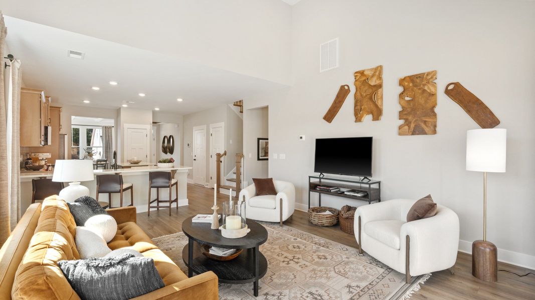 Representative furnished interior of a home built from the Finley by DRB Homes in Woodglen, Piedmont (Image 10).