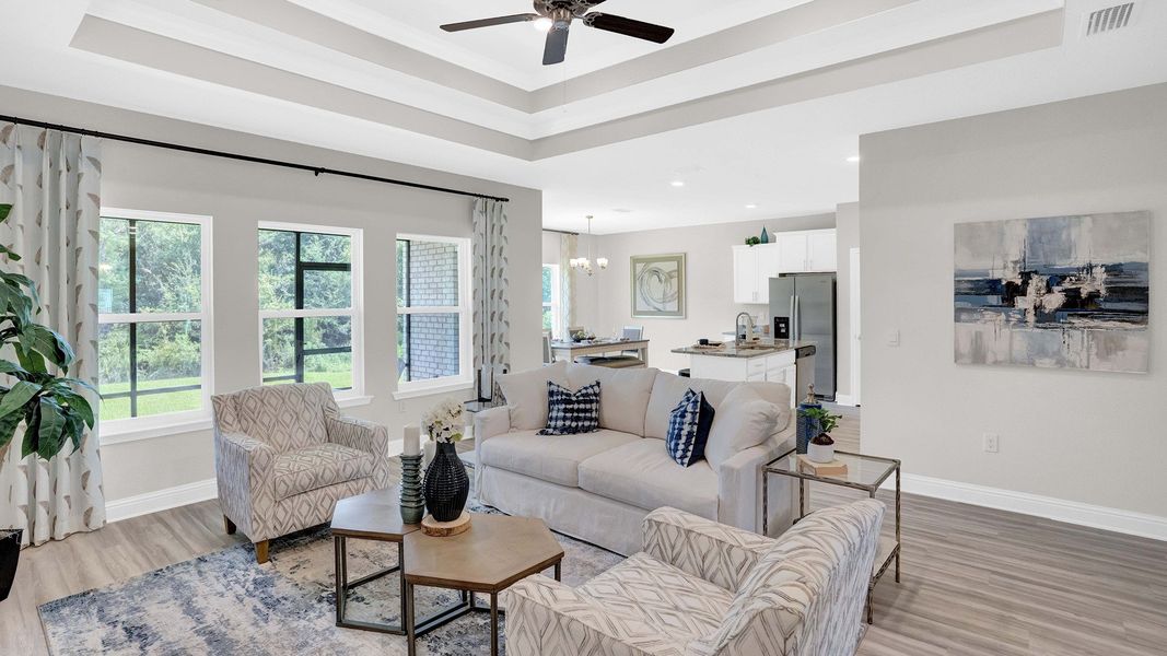 Representative furnished interior of a home built from the Jasmine by D.R. Horton in Palm Ridge, Guyton (Image 13). Representative furnished interior of a home built from the Jasmine by D.R. Horton in Palm Ridge, Guyton (Image 13).