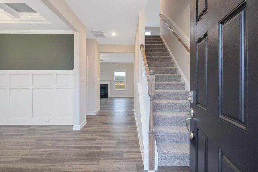 Representative furnished interior of a home built from the Drayton by Caviness & Cates Communities in Bartlett Manor, Youngsville (Image 47).