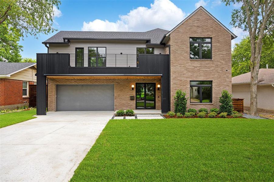 Front exterior of a new home in , Dallas, TX, highlighting curb appeal (Image 2). Front exterior of a new home in , Dallas, TX, highlighting curb appeal (Image 2).
