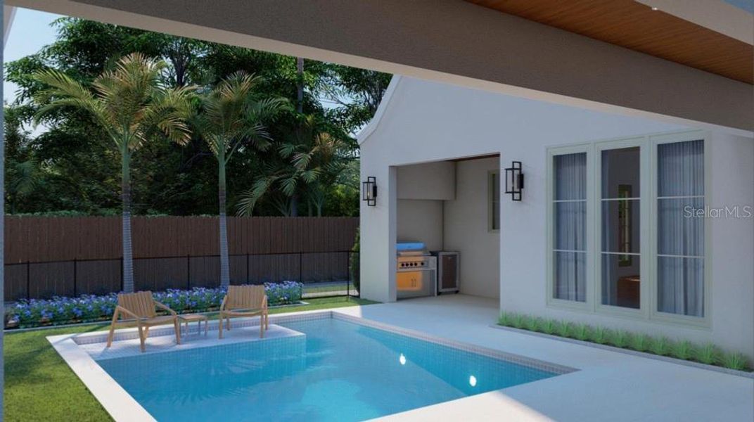 Exterior details and patio area of a home in , Orlando (Image 3). Exterior details and patio area of a home in , Orlando (Image 3).