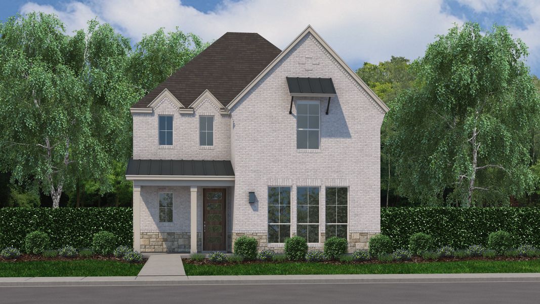 Plan 1406 Elevation B with Stone