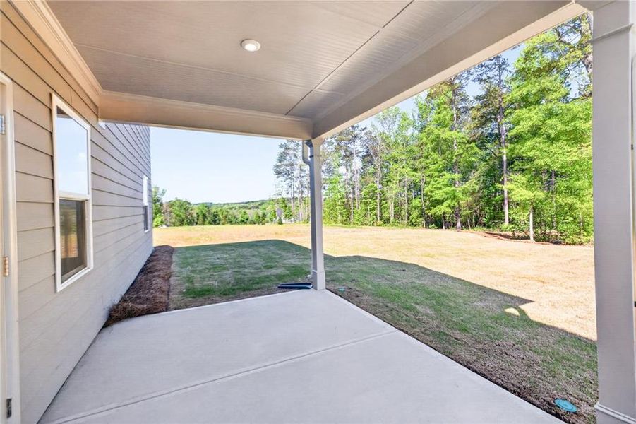 Exterior details and patio area of a home in Riversprings, Dacula (Image 30).