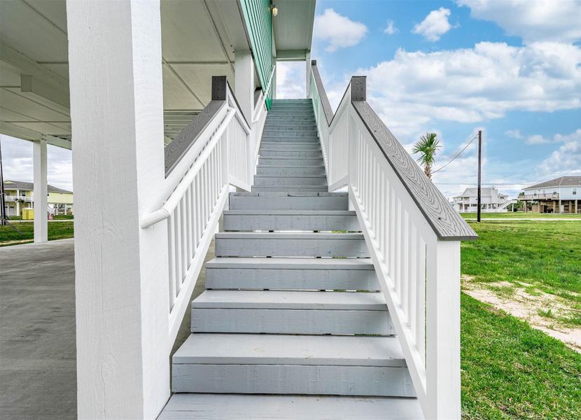 Exterior details and patio area of a home in , Galveston (Image 27). Exterior details and patio area of a home in , Galveston (Image 27).