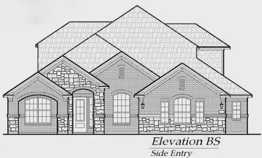 Exterior rendering of this home design in Lakeview Heights, Azle, TX (Image 13).
