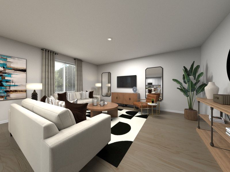 Furnished interior view inside a new home in Hillside Groves, Howey-in-the-Hills (Image 5).