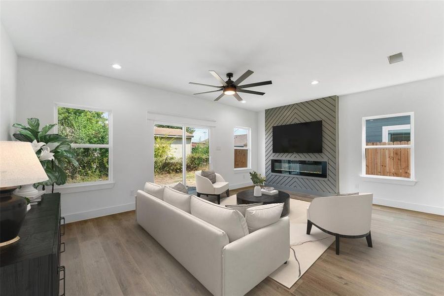 Furnished interior view inside a new home in , Dallas (Image 6). Furnished interior view inside a new home in , Dallas (Image 6).