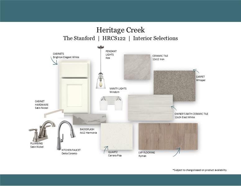 Sample of building materials used in homes in Heritage Creek, Nashville (Image 41). Sample of building materials used in homes in Heritage Creek, Nashville (Image 41).