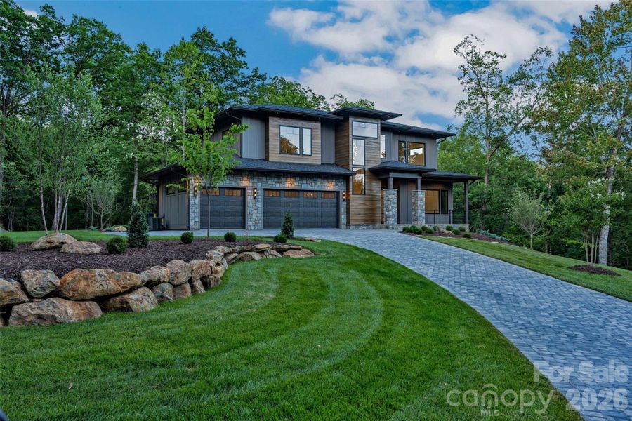 Front exterior of a new home in , Horse Shoe, NC, highlighting curb appeal (Image 26).