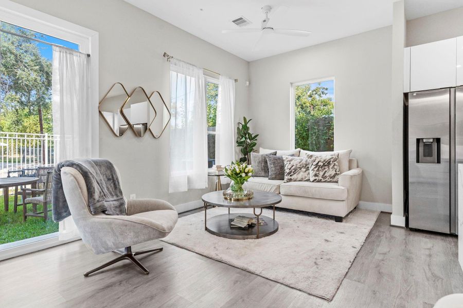Furnished interior view inside a new home in , Houston (Image 36).