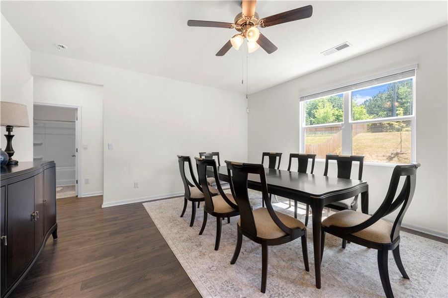 Furnished interior view inside a new home in Summerwind, Dacula (Image 9).