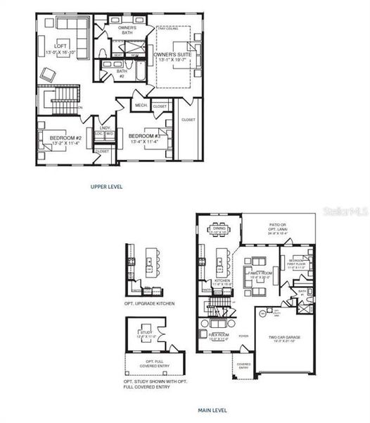 2D floor plan layout of this home in Malabar Springs, Palm Bay, FL (Image 2).