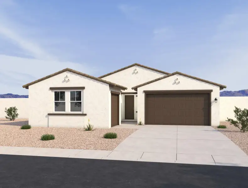 Spanish exterior elevation rendering