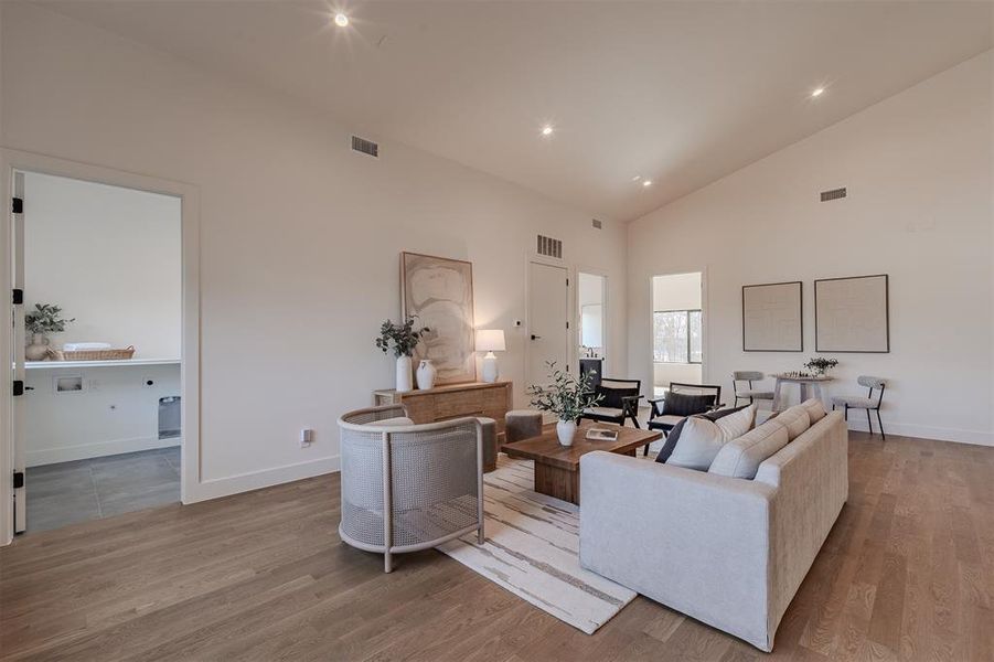 Furnished interior view inside a new home in , Dallas (Image 28).