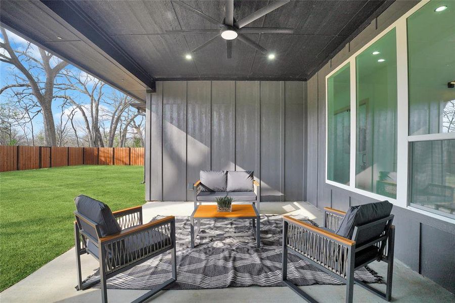 Exterior details and patio area of a home in , Tool (Image 3).