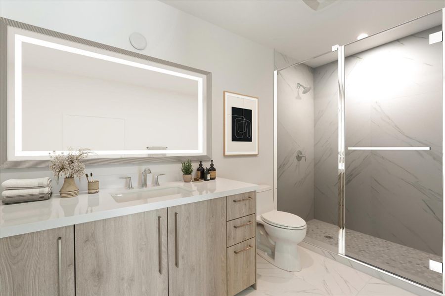 Furnished interior view inside a new home in Royal Palm Residences, Boca Raton (Image 11).