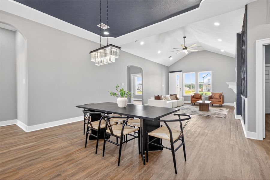 Dining area conveniently located adjacent to the kitchen and living room. Dining area conveniently located adjacent to the kitchen and living room.