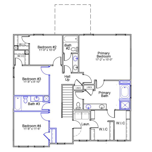 2D floor plan layout of this home in Rogers Spring, Graham, NC (Image 3).
