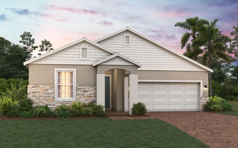 Hayden elevation 3 with optional stone