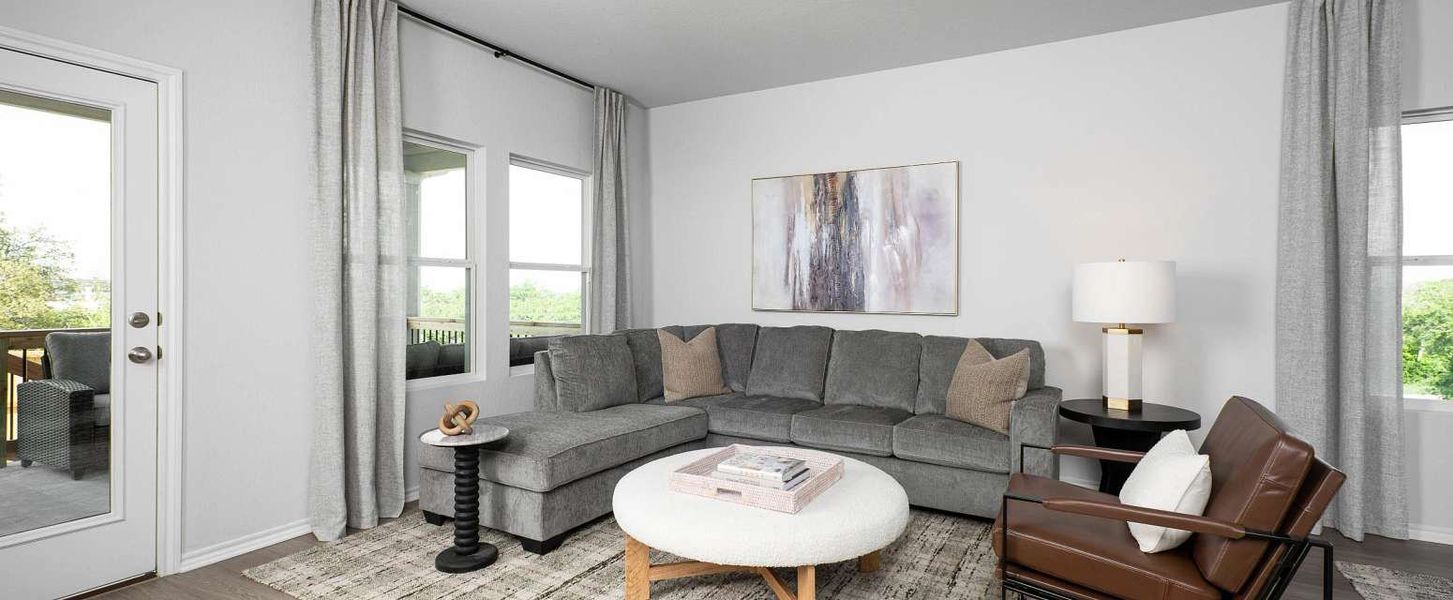 Representative furnished interior of a home built from the Alyssa by Ashton Woods in Hennersby Hollow, San Antonio (Image 6).