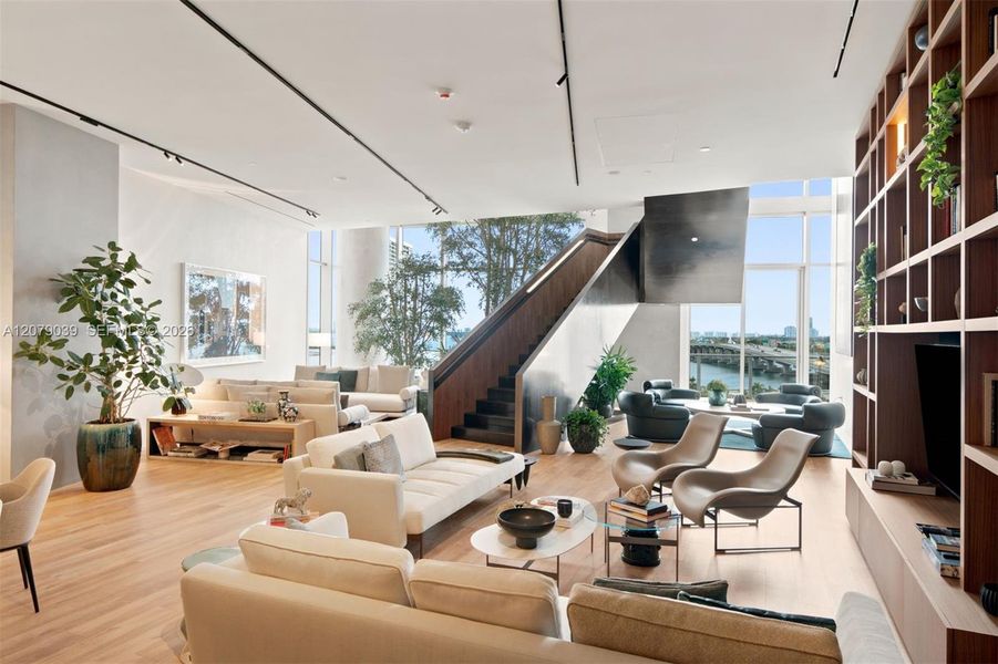 Furnished interior view inside a new home in , Miami (Image 15). Furnished interior view inside a new home in , Miami (Image 15).