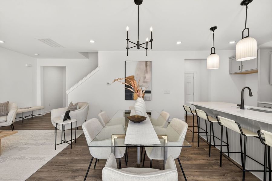 Furnished interior view inside a new home in White Oak Creek Crossing, Angier (Image 9).