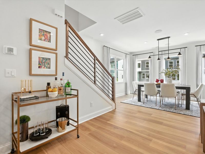 Furnished interior view inside a new home in Archer Row, Charlotte (Image 18). Furnished interior view inside a new home in Archer Row, Charlotte (Image 18).