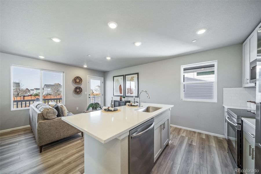 Furnished interior view inside a new home in , Commerce City (Image 28).