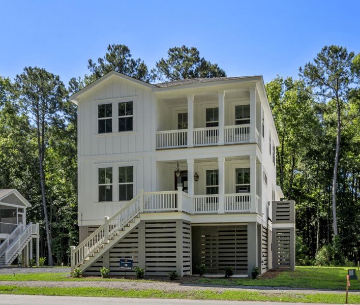 Front exterior of a new home in Miller's Crossing, Johns Island, SC, highlighting curb appeal (Image 27).