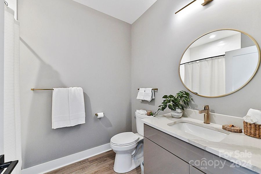 Full Bath on upper level with quartz vanity!