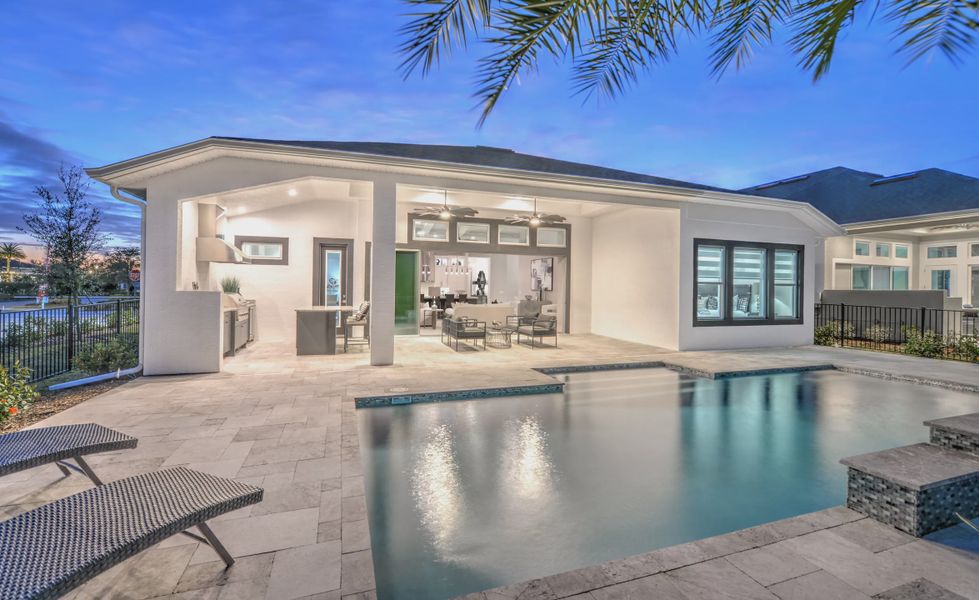 Exterior details and patio area of a home in Mosaic, Daytona Beach (Image 2).