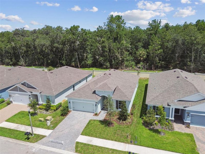 Front exterior of a new home in Cascades at Southern Hills, Brooksville, FL, highlighting curb appeal (Image 27).