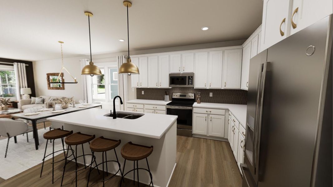 Furnished interior view inside a new home in Ponder, Wendell (Image 6).