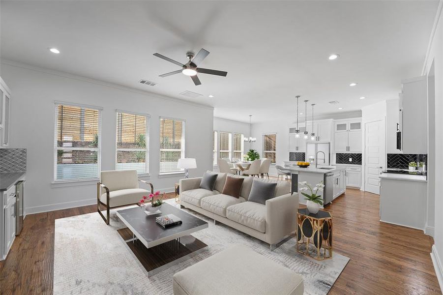 Furnished interior view inside a new home in , Dallas (Image 11).
