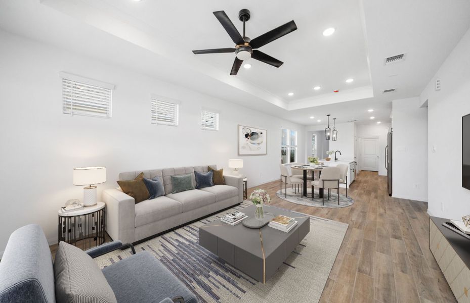 Virtually Staged Living Room