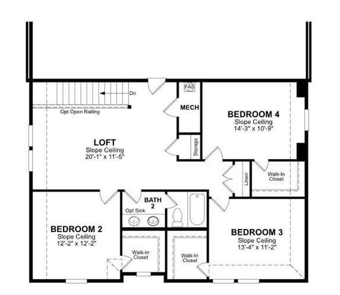 2D floor plan layout of this home in Verandah: Meadows 50', Royse City, TX (Image 3). 2D floor plan layout of this home in Verandah: Meadows 50', Royse City, TX (Image 3).