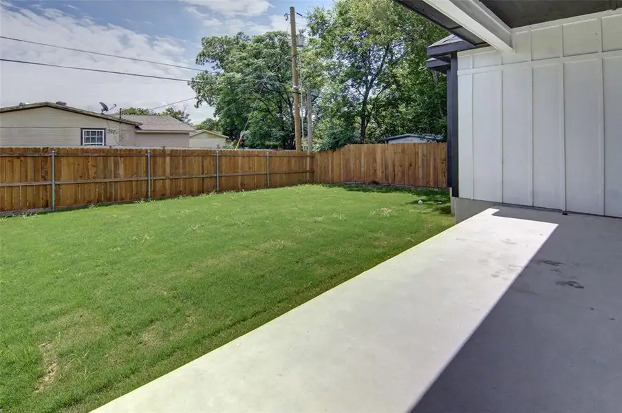 Exterior details and patio area of a home in , Fort Worth (Image 4). Exterior details and patio area of a home in , Fort Worth (Image 4).