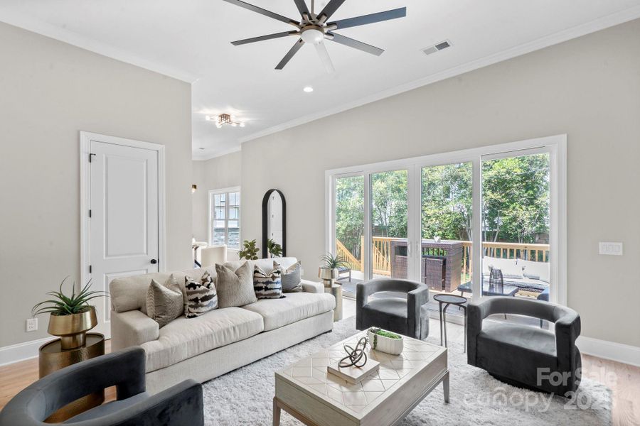 Furnished interior view inside a new home in , Charlotte (Image 7). Furnished interior view inside a new home in , Charlotte (Image 7).