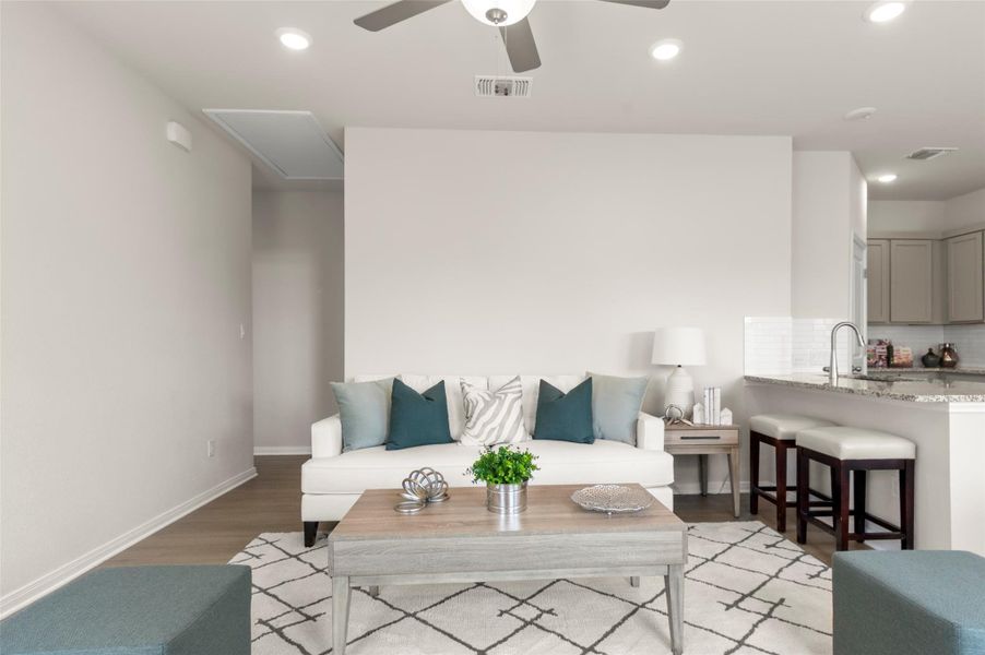 Furnished interior view inside a new home in Blanco Vista, San Marcos (Image 26).