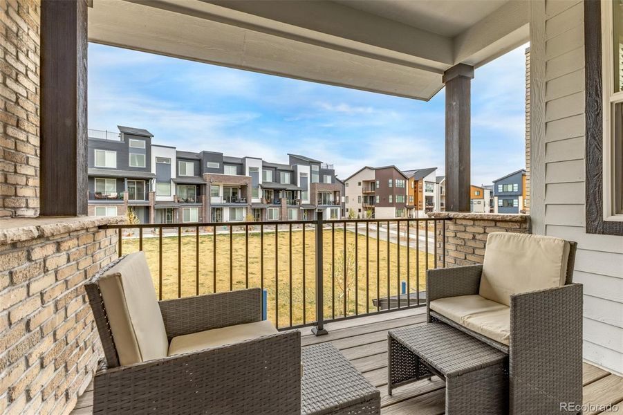 Exterior details and patio area of a home in , Broomfield (Image 25).