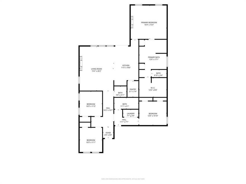 2D floor plan layout of this home in , Dallas, TX (Image 3).