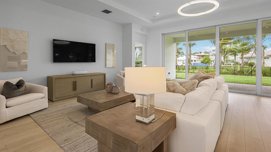 Furnished interior view inside a new home in L'Ambiance at Avenir, Palm Beach Gardens (Image 4).